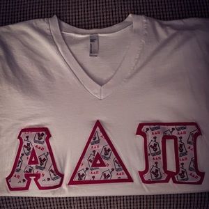 ADPi Greek Letter T-shirt with RMHC pattern